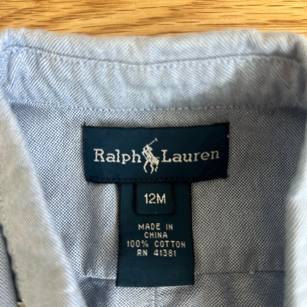 Ralph Lauren 12month button down - Picture 2 of 2